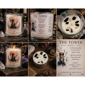 The Tower Tarot Tea Light Candle Set
